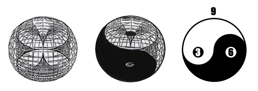 Símbolo Yin Yang 3 6 9