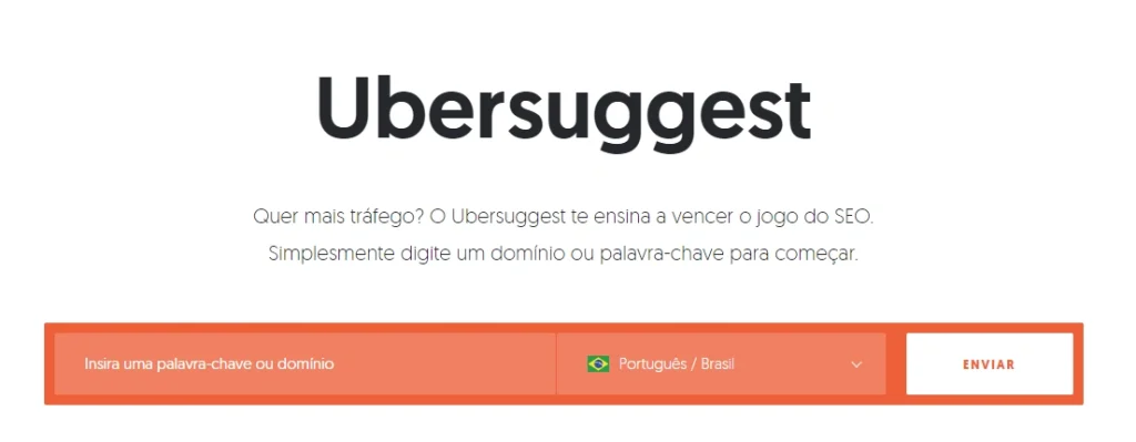 Ferramenta Ubersuggest